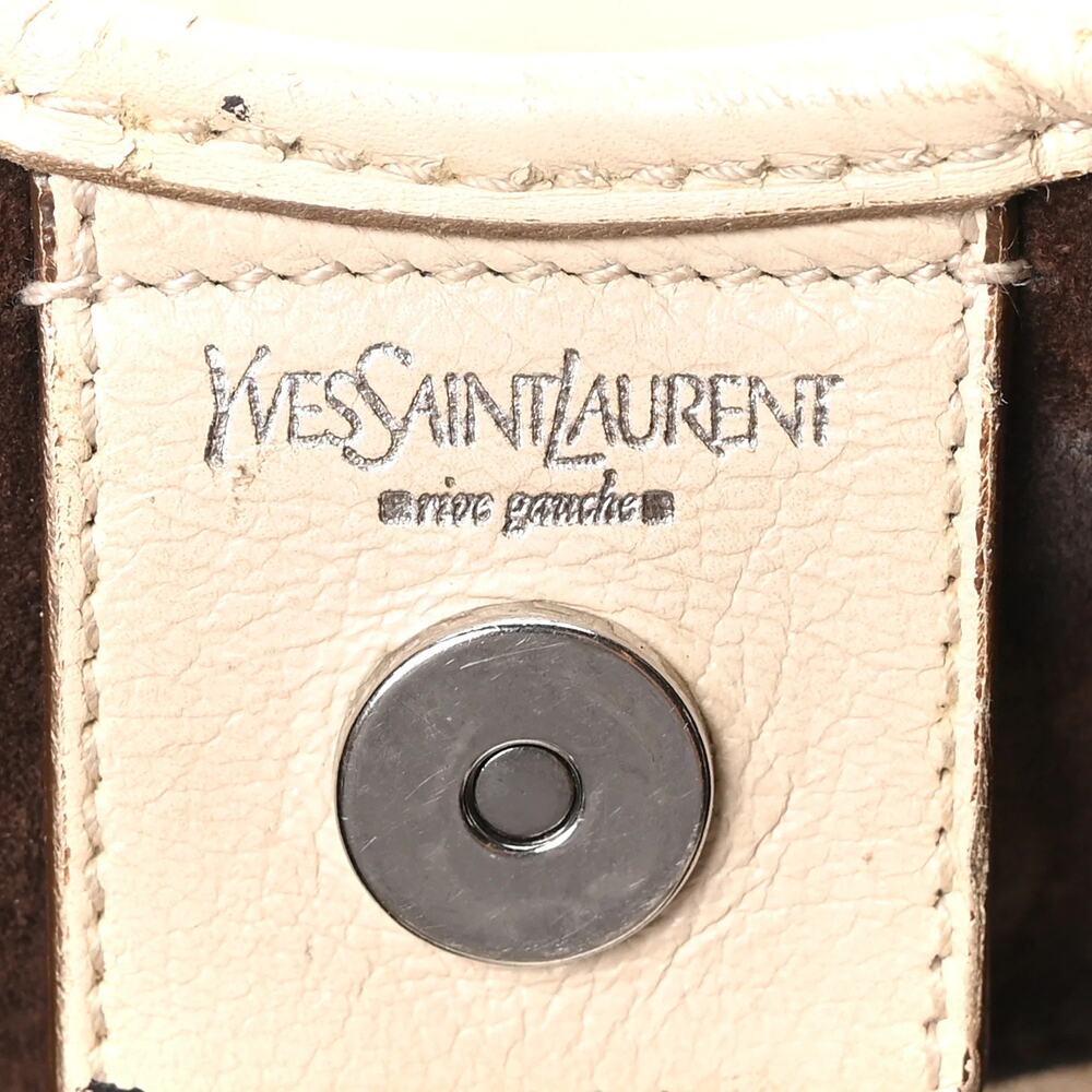 Yves Saint Laurent YSL Mombasa Leather White/Cream - Picture 4 of 9